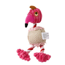Hond Cartoon Dierenspeelgoed Apporteersleepboot voor-Roze Rood