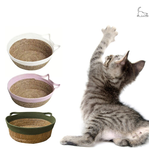 Interaction Cats Sleep Rest Nest Handgewebte Verstecke-Rosa S 1