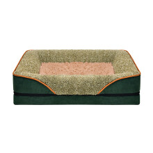 Afneembaar huisdierbed Kitten Puppy-Donkergroen bruin M