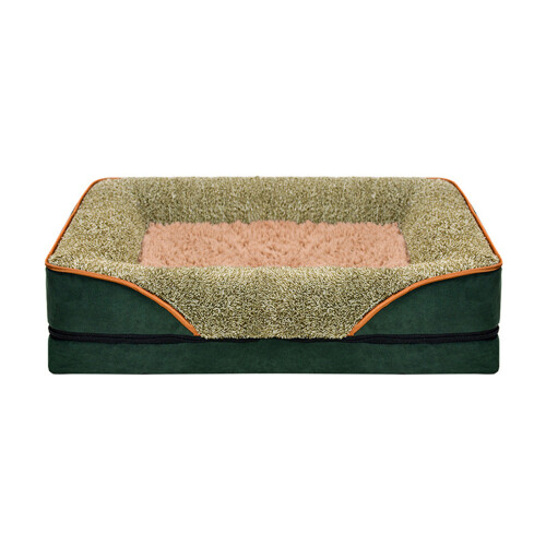 Lit détachable pour animaux de compagnie,-Marron vert foncé S