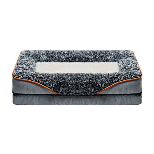 Dog Bed Soft and Comfortable Thicken Cushion Sofa-gray white1 M