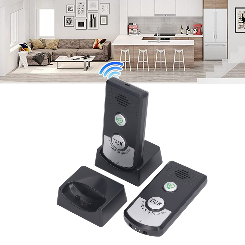 2 Way Wireless Voice Intercom Home Doorbell For Elderly & Disabled Black 9421370085960