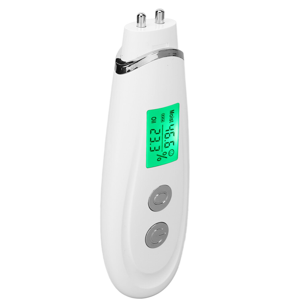 White Compact Facial Moisture Analyzer With Smart Chip And Led Alerts