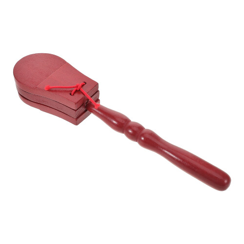 2St Kinder Castanets Donkerrood Percussion Instrument Speelgoed