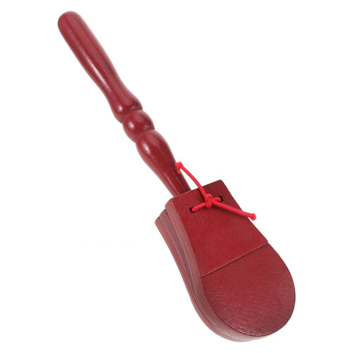 2St Kinder Castanets Donkerrood Percussion Instrument Speelgoed 2