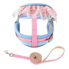 Escap-Proof Pet Harness for Cats Adjustable Vest-S blue pink