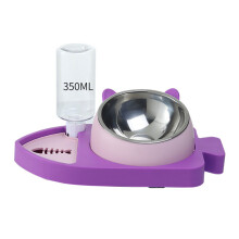 Bol pour chat de compagnie mangeoire automatique bol de-Violet