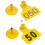 Cattle Ear Tags Numbered Large Ear Tags for Sheep Cows-Yellow 1