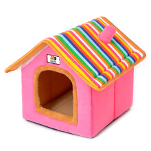 Tente de lit grotte pour chat, pour intérieur, petit chien-Rose