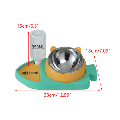 Bol d'alimentation automatique en eau pour chat, bol à-Vert 2