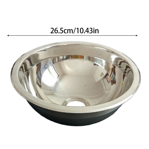 Space Saving Conical Lavatory Sink in Sturdy Stainless Steel 2