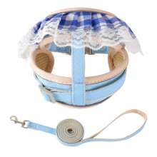 Kattenharnas en riemset Ontsnappingsbestendige riemen-S Blauw