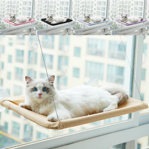 Suction Cup Cat Hammock Window Cat Hanging Bed Window Cat-Pink 2