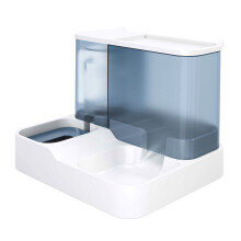 2 in 1 Dog Feeder Raised Posture Cat Food Water Bowl-Blue