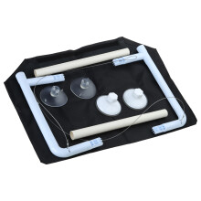 Suction Cup Cat Hammock Window Cat Bed Shelf Cat Hanging-Black