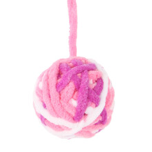 Pet Toy Cat Plush Toy Ball Soft Cute Ball Cat Chewing Toy-Pink