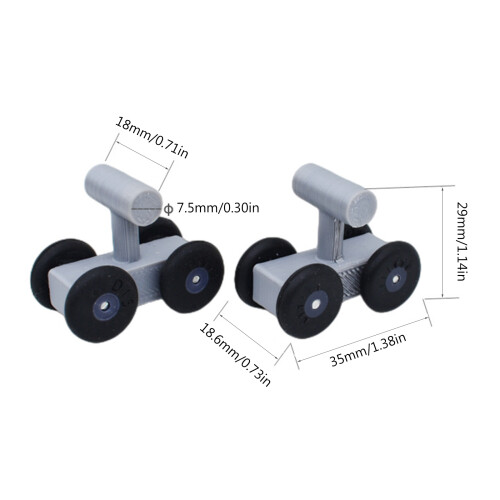 2x Bird Trick Training Toy for Parakeet Desktop Roller Skates 2