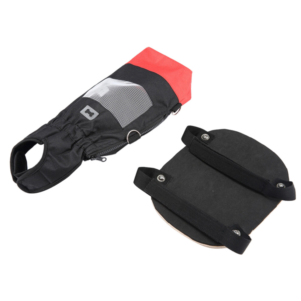 Black Paralyzed Pet Scooter Wheelchair Dog Drag Bag For- L