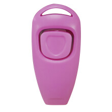 Clickerfluit voor huisdierentraining met sleutelhanger-Roze