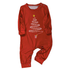 Kerst-ouder-kind pyjama's Loungewear Nachtkleding-Rode Baby 12