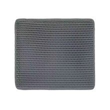 Cats Litter Box Mat Water Resistant Scatter Control-Gray XS