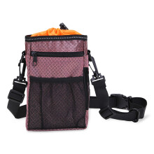 Pet Treat Training Bag Collapsible Water Bowl Poop-Pink