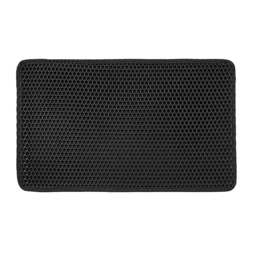Cats Litter Mat Litter Trapping Honeycomb Double-Layer-Black S