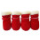 4 pièce/ensemble hiver chien chaussures pour petits-Rouge L 1