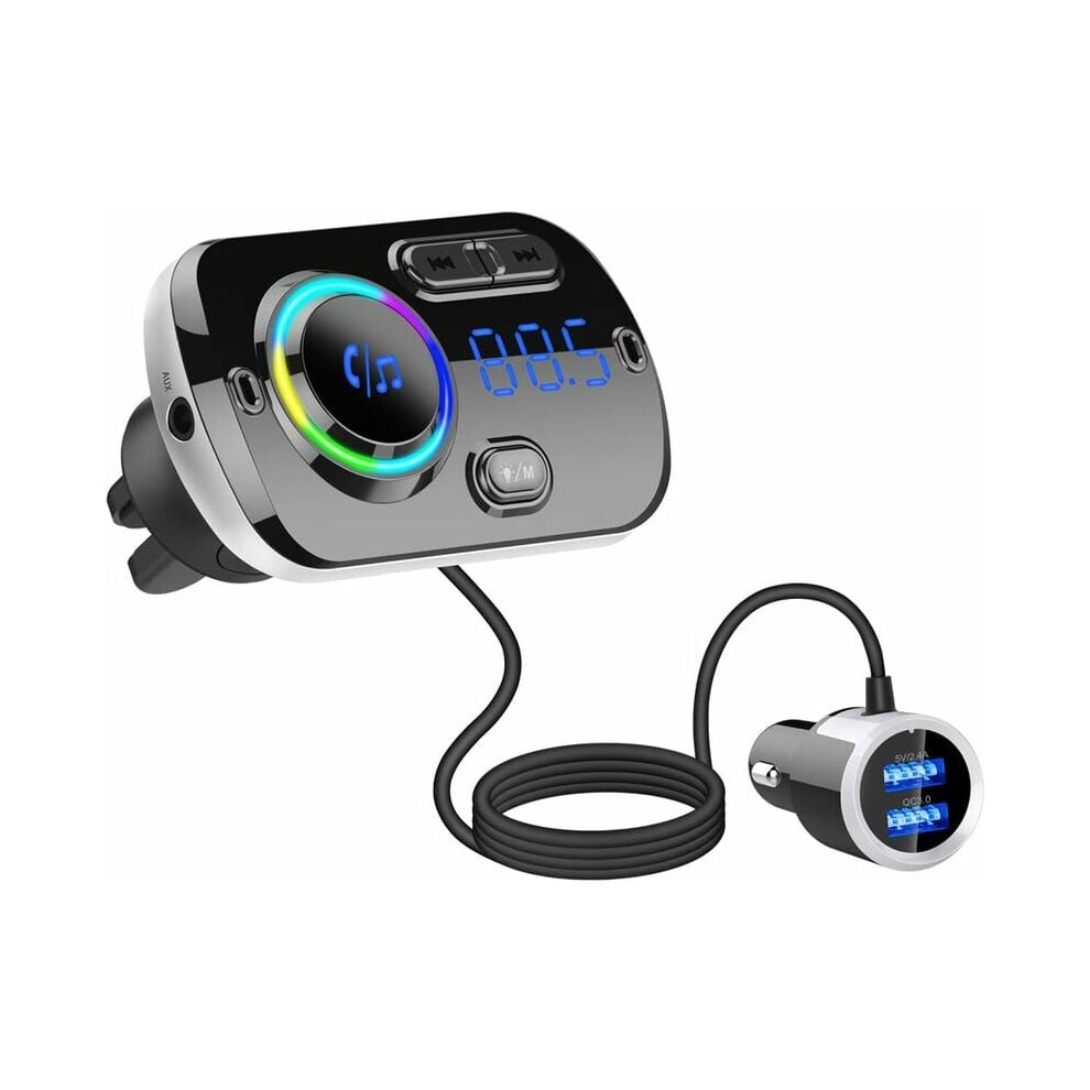 Innovative Car Audio Solution, Hands-Free Bluetooth 5.0 Fm Transmitter, High Definition Audio Experience With A2dp Sound Processing For Seamless 9169997137210