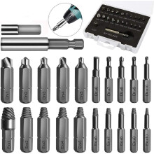 Kit per la rimozione di viti rotte, utensili di precisione per la foratura e la rimozione di viti spanate, set di estrattori HSS multiuso con