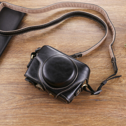 Specially Designed Genuine Leather Camera Case For Sony RX100 Series, Solid Construction Ensures Enhanced Protection And Quick Flip-Up Access,
