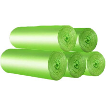 Eco-Champion: Biodegradable Trash Bags, Leak-Proof, 30 Liter, Corn Starch Derived, Versatile, No Plasticizers, Ideal For Multi-Usage