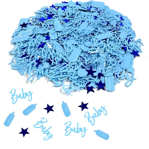 Γοητευτικές διακοσμήσεις για baby shower για αγόρια, λαμπερό χαρτομάντιλο κομφετί για