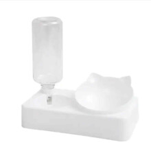 Futternapf-Set für Haustiere, automatische Wasserflasche mit 15-Grad-Neigungsfunktion, austauschbare Wasserflasche für flexible Nutzung, erhöhter