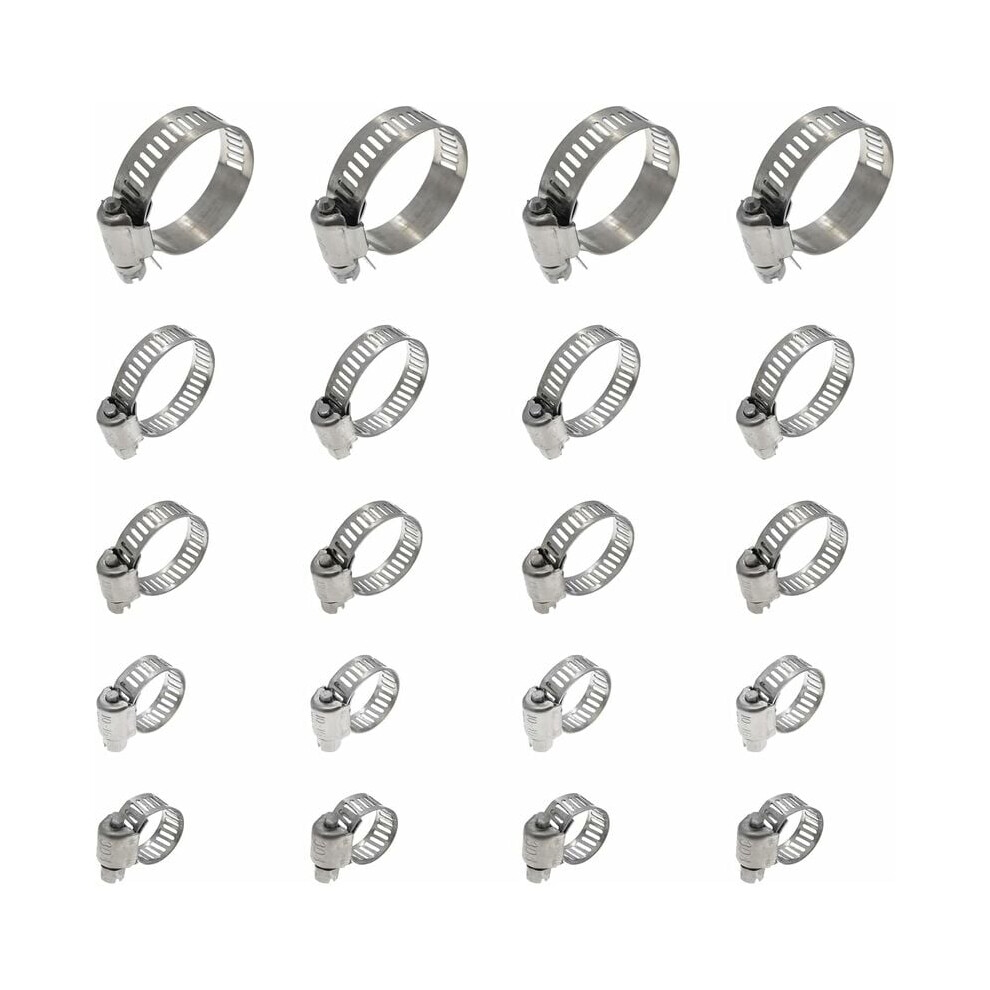 Adjustable Stainless Steel Hose Clamp, Ensuring Precise Fit Through Flexible Worm Gear, Water-Proof & Anti-Corrosion Performance For Diverse 9405630229240