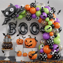 Spooktacular Celebration, Κιτ Αψίδας για Γιρλάντα από Μπαλόνια με Μπαλόνια Κομφετί, Λάτεξ