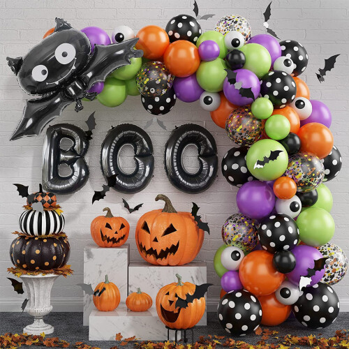 Spooktacular Celebration, Κιτ Αψίδας για Γιρλάντα από Μπαλόνια με Μπαλόνια Κομφετί, Λάτεξ