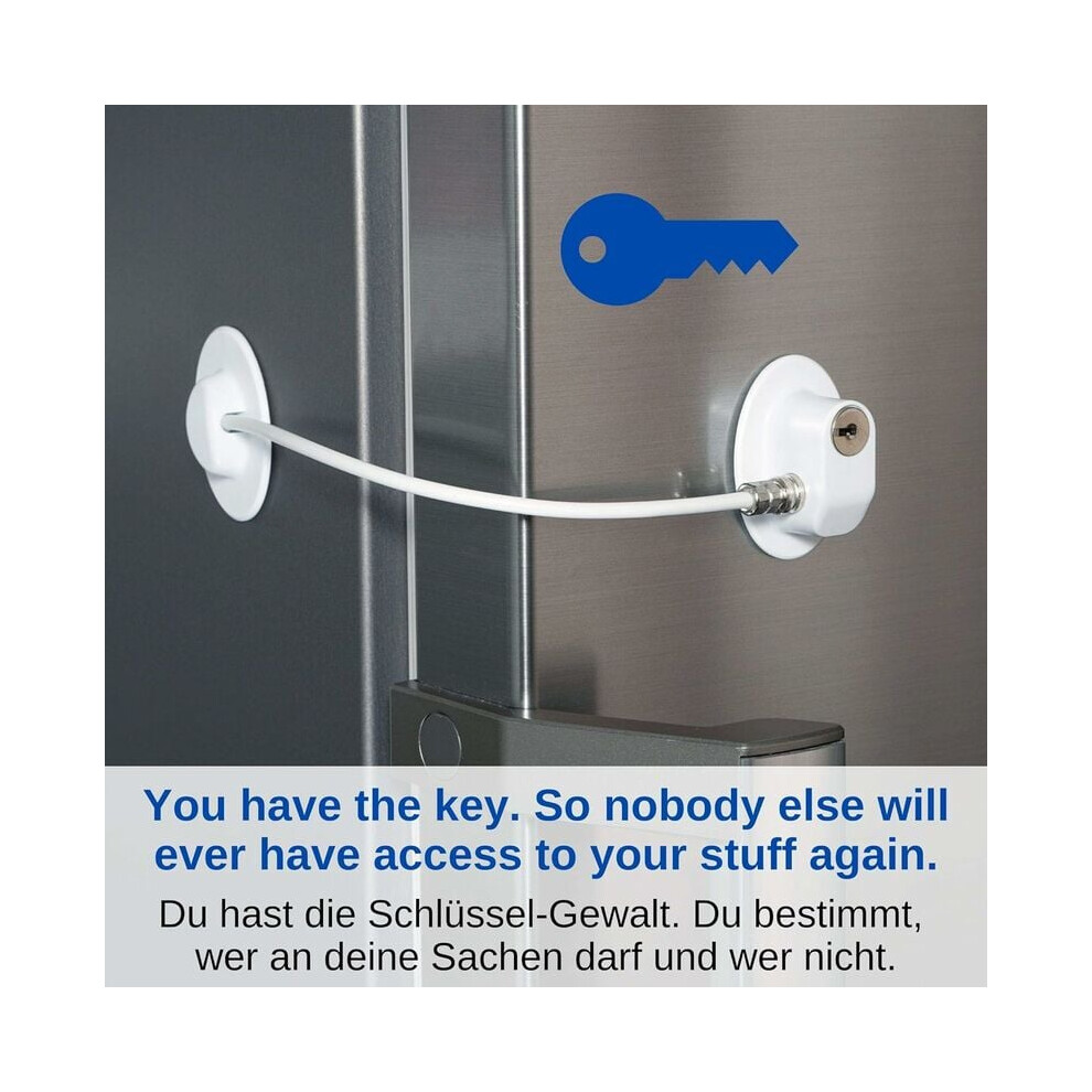 Smart Privacy Locks, Durable Construction Security Solution For Cabinets, Refrigerator Locks, Child Proofing With Key Lock System And Strong 9169997146458