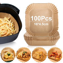 Air Fryer Liners, Bowl Shape Non-stick Parchment Paper, Heat Resistant Up To 450 Degrees Fahrenheit, Disposable, Waterproof, Oil-proof