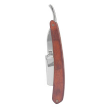 Rasiermesser mit Griff aus Naturholz für Herren im Vintage-Stil, Klingenschutz aus Aluminium, Klinge aus Edelstahl, für eine gründliche Rasur,