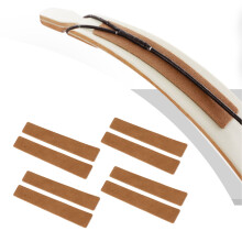 8PCS PU Fur Archery Sticker Pad for Recurve & Hunting Bows Brown
