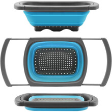 Quality And Support In Every Fold, Collapsible Colander Strainer Non-Slip Handles, Space-Saving Design Perfect For Limited Kitchen Spaces, 6 Quarts He