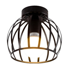 Sofistikert taklampe i delvis innfelt form, industrielt metallbur for økt holdbarhet, lampe i landlig design, enkel installasjon for