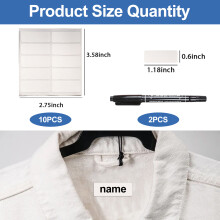 Zachte katoenen naamlabels, wasbare gepersonaliseerde stickers voor schooluniformen, babykleding en ziekenhuisbenodigdheden.