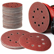 Disques de ponçage de 125 mm, applications multiples, disques de papier de verre universels de 125 mm (5 pouces), abrasifs en oxyde d'aluminium