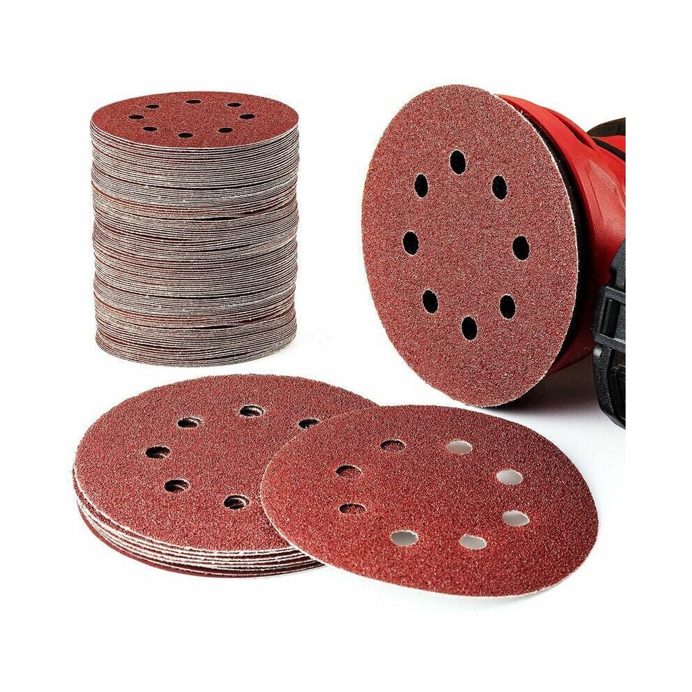 Heavy Duty Sanding Discs, Anti-Clogging 125Mm Aluminum Oxide Abrasive Hook And Loop Sandpaper, Professional Sanding For Furniture, Auto, Yacht 9358999315768