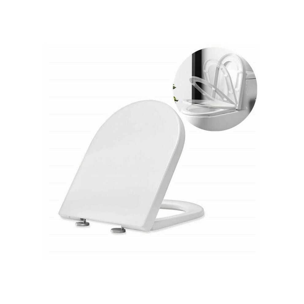 Soft Close Elongated Toilet Seat, Easy Clean Duroplast Surface With Quick Release Hinges, Contoured Seat For Enhanced Comfort, Rust-Resistant 9358999316208