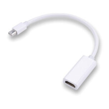 Adaptér Mini DisplayPort na HDMI, ergonomický dizajn s povrchovou úpravou vesmírne biela, pasívny prevodník mDP1.2 na HDMI pre kompatibilitu s