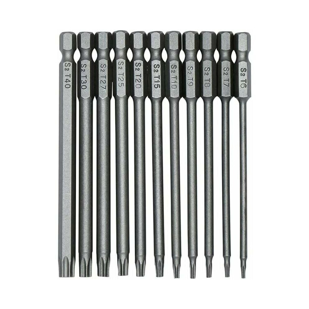 Industrial Grade Quality, High Torsion Force Security Torx Bit Set, Magnetic Impact Driver Bits With Quick Release Hex Shank, 11 Pieces 9405630248593
