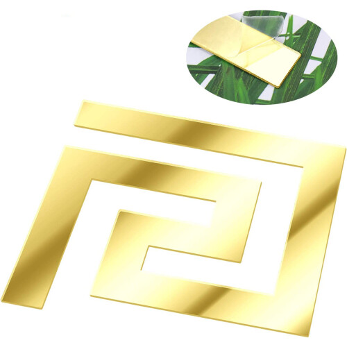Innovative Design: Gold Reflective Surface Acrylic Mirror Wall Stickers for Smooth Clean Surfaces 2